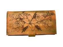I&B Engraved ladies wallet 'Orchid'